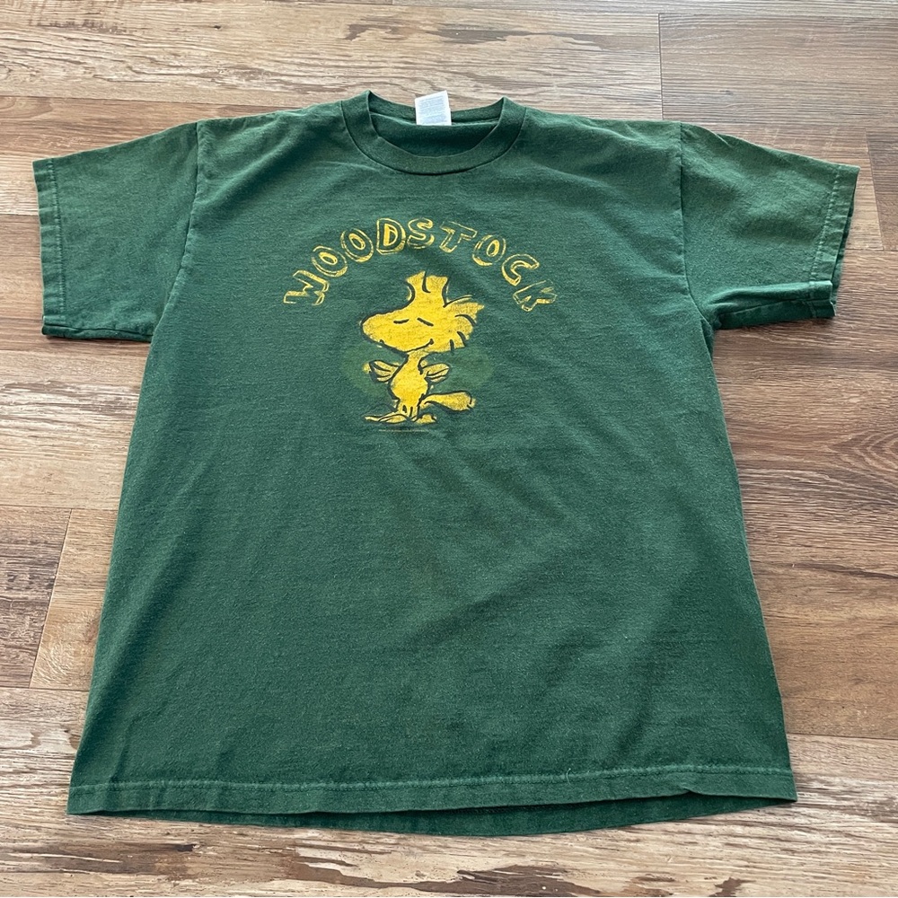 Woodstock peanuts y2k green tshirt Medium